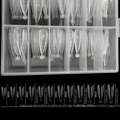Poly Extension Gel Dual Nail Forms 120pcs Clear Nail Tips Set Manicure