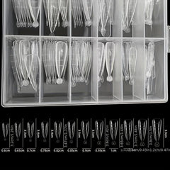 Poly Extension Gel Dual Nail Forms 120pcs Clear Nail Tips Set Manicure