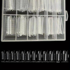 Poly Extension Gel Dual Nail Forms 120pcs Clear Nail Tips Set Manicure