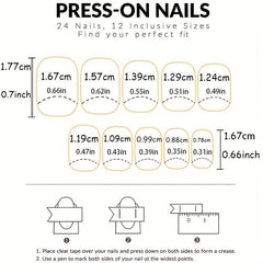 24pcs Christmas French Wine Red Glossy Press On Nails Short Square Designs
