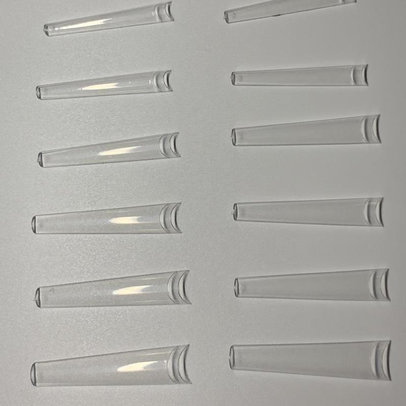 240pcs Clear Acrylic Nail Tips Long Coffin Shape