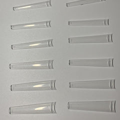 240pcs Clear Acrylic Nail Tips Long Coffin Shape