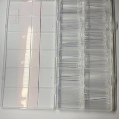 240pcs Clear Acrylic Nail Tips Long Coffin Shape