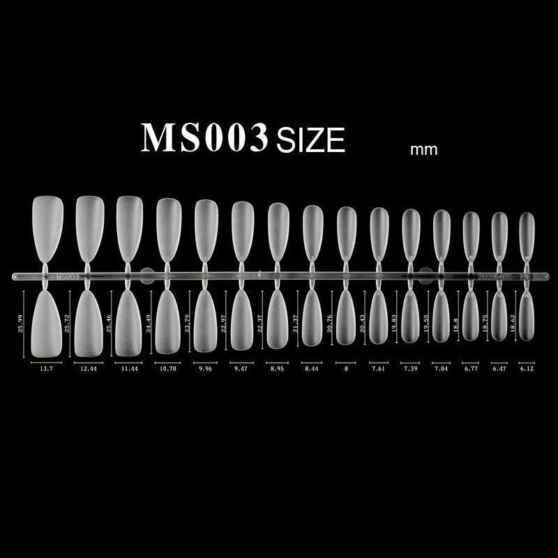 300pcs Matte Clear Almond Gel Nail Tips