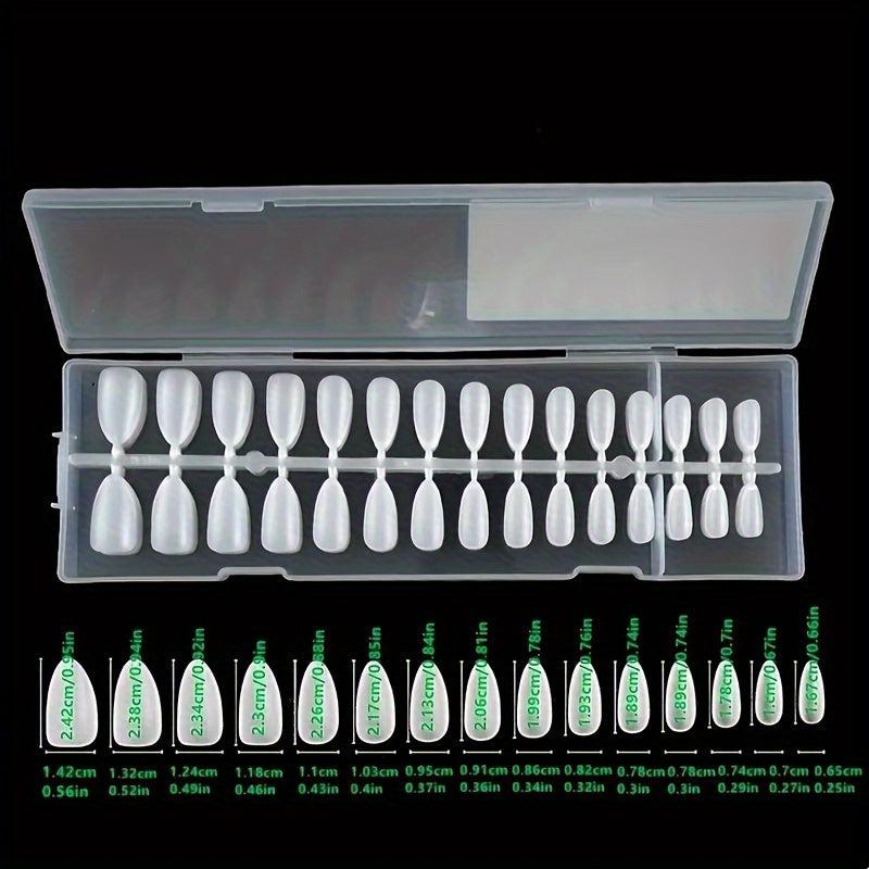 300pcs Matte Clear Almond Gel Nail Tips