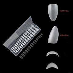 300pcs Matte Clear Almond Gel Nail Tips