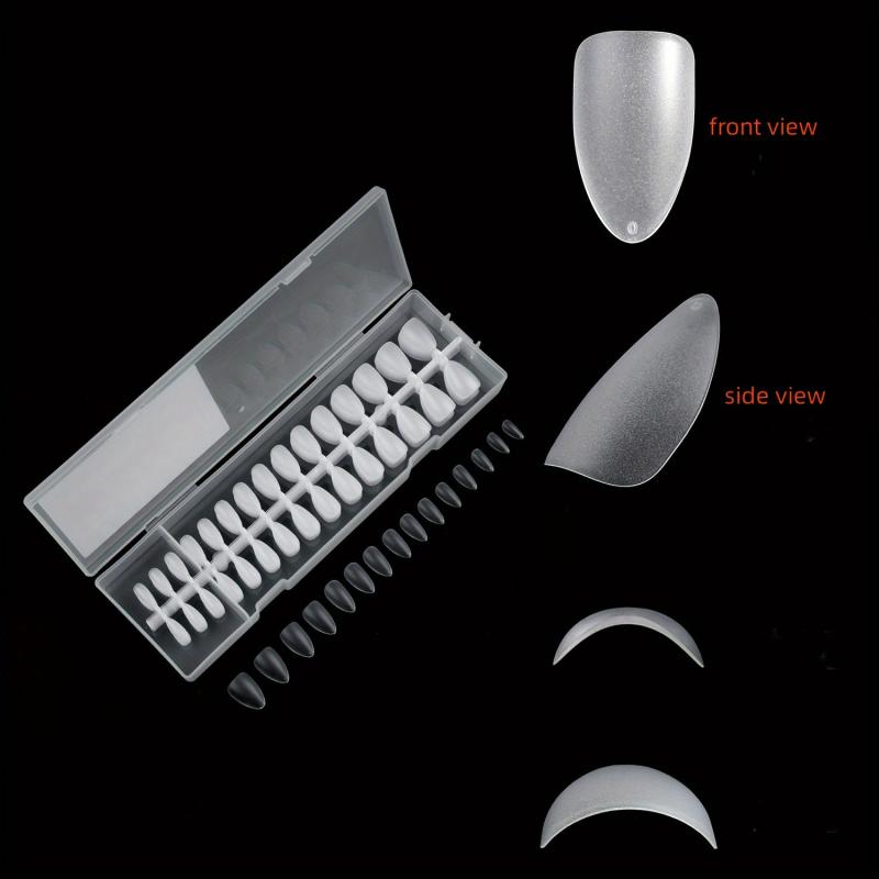 300pcs Matte Clear Almond Gel Nail Tips
