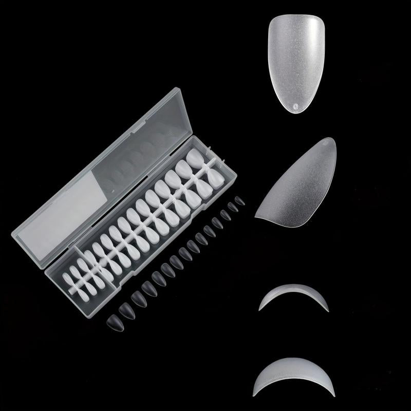 300pcs Matte Clear Almond Gel Nail Tips
