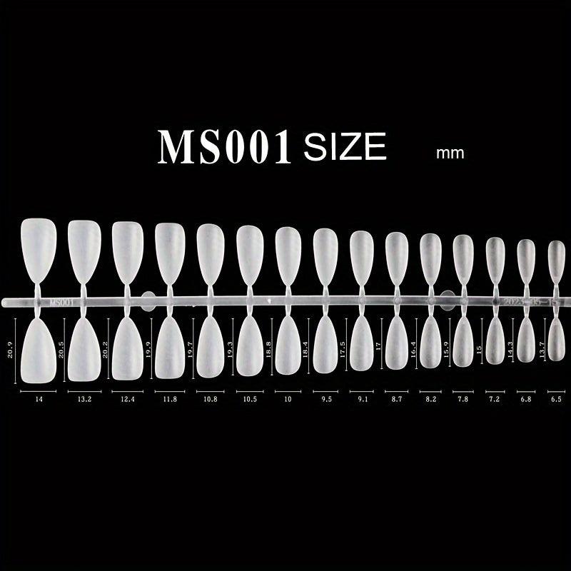 300pcs Matte Clear Almond Gel Nail Tips