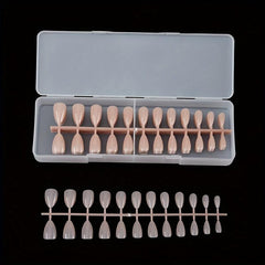 240pcs Soft Gel Nail Tips Nude Pink Acrylic Nail Tips Short Almond Shaped