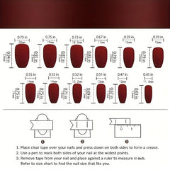 24pcs French Tip Press On Nails with Heart, Short Square False Nails