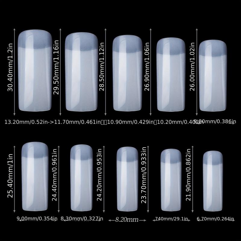 500PCS Half Cover False Nails Tips Acrylic Nail Tips Lady French Style