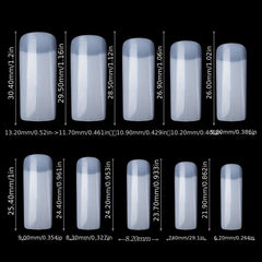 500PCS Half Cover False Nails Tips Acrylic Nail Tips Lady French Style