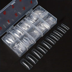 500PCS Half Cover False Nails Tips Acrylic Nail Tips Lady French Style