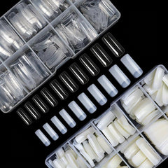 500PCS Half Cover False Nails Tips Acrylic Nail Tips Lady French Style