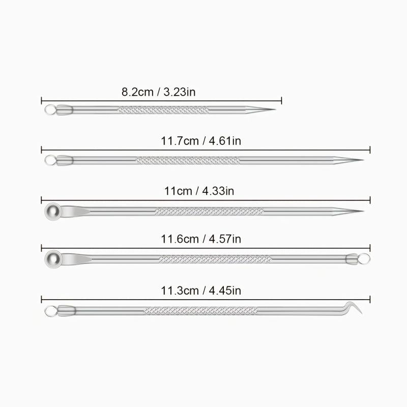 Stainless Steel Acne Clips Cell Clips Acne Needles - 5 Sets