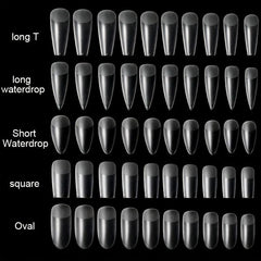 120pcs Soft Gel Nail Tips Half Matte Clear Acrylic Nail Tips