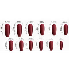 24 Pcs Long Ballet Cat Eye Press On Nails Glitter Full Cover Waterproof