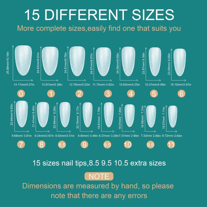 240pcs Matte Almond Soft Gel Nail Tips
