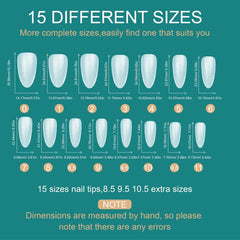 240pcs Matte Almond Soft Gel Nail Tips
