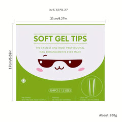 504 pcs Soft Gel Nails Tips for Long Lasting Natural Looking Nails