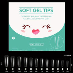504 pcs Soft Gel Nails Tips for Long Lasting Natural Looking Nails