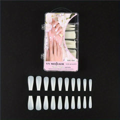 100 pcs Acrylic False Nail Tips with Case for Salon & DIY Nail Art