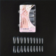 100 pcs Acrylic False Nail Tips with Case for Salon & DIY Nail Art