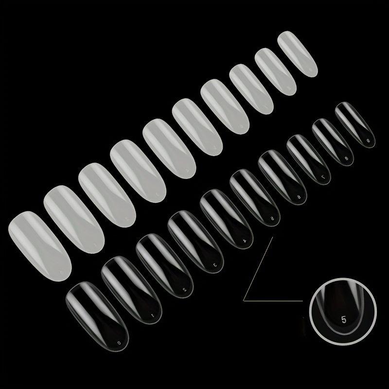 100 pcs Acrylic False Nail Tips with Case for Salon & DIY Nail Art