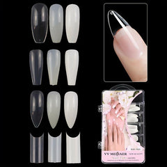 100 pcs Acrylic False Nail Tips with Case for Salon & DIY Nail Art