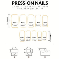 24pcs Nude False Nails Glossy & Swirl Halloween Nails