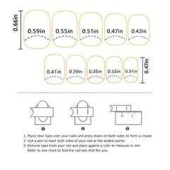 Short Funny Pattern Press On Nails for Halloween 24 Pcs