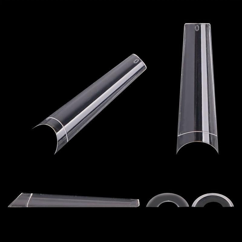 600pcs Soft Gel Nail Tips Long Coffin Square False Nail Tips