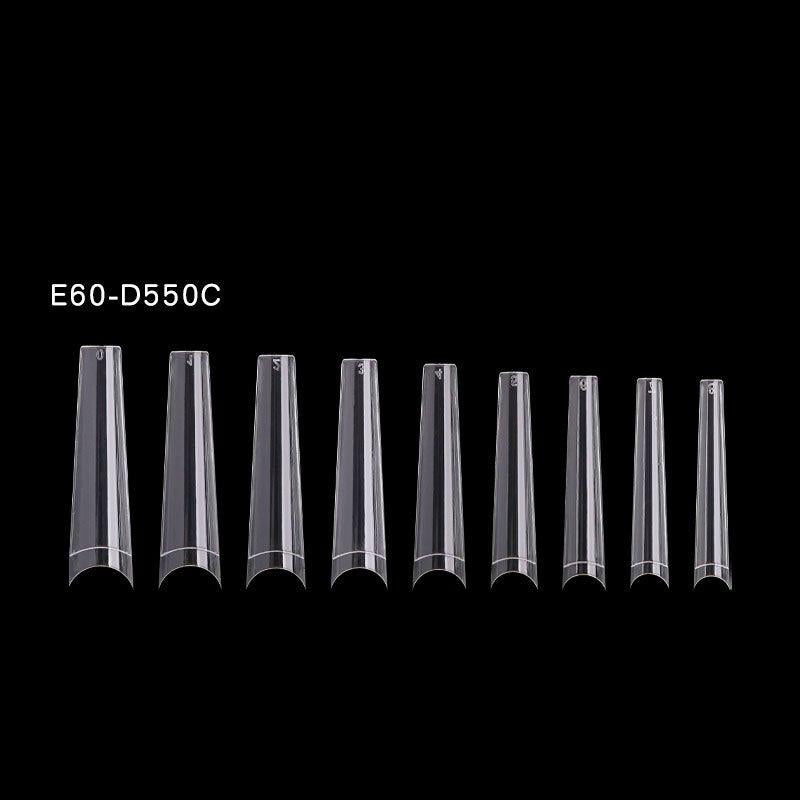 600pcs Soft Gel Nail Tips Long Coffin Square False Nail Tips