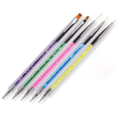 5Pcs Nail Art Brush Pen Dotting Tools Set Liner Care Tool