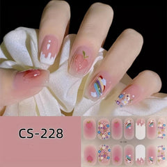 Waterproof Rainbow Nail Strips for Women Full Wraps Nail Polish Sticker