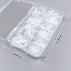 500 Soft Gel Nail Tips Matte Clear Acrylic Long Ballerina False Nail Tips