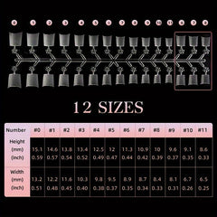 300PCS Matte French Nail Tips with Flower Handle