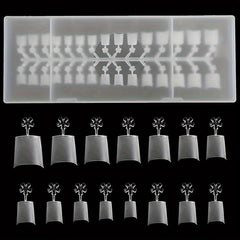 300PCS Matte French Nail Tips with Flower Handle