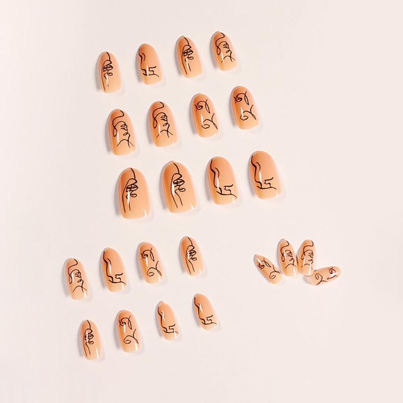 24pcs Line Pattern Nail Patches
