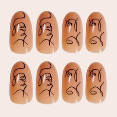 24pcs Line Pattern Nail Patches