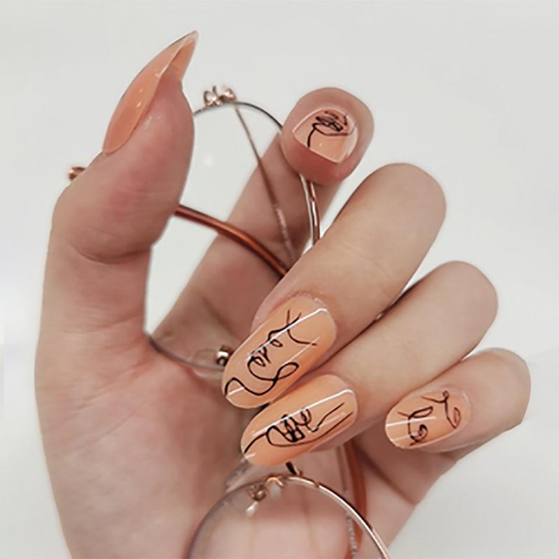 24pcs Line Pattern Nail Patches
