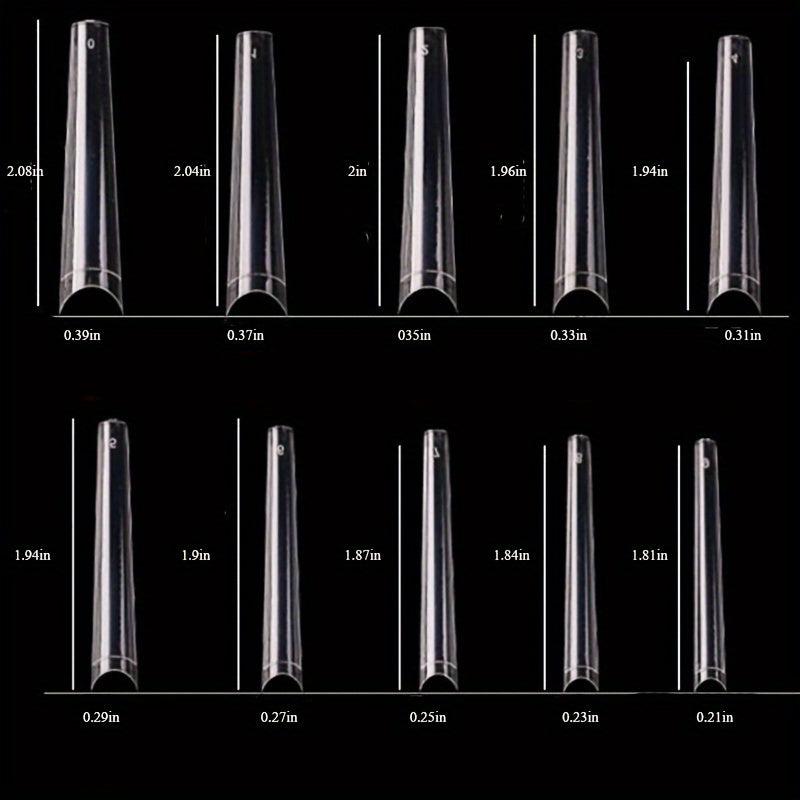 600pcs Acrylic Nail Art Tips Long False Nail DIY Manicure Tool