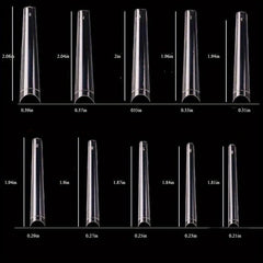 600pcs Acrylic Nail Art Tips Long False Nail DIY Manicure Tool
