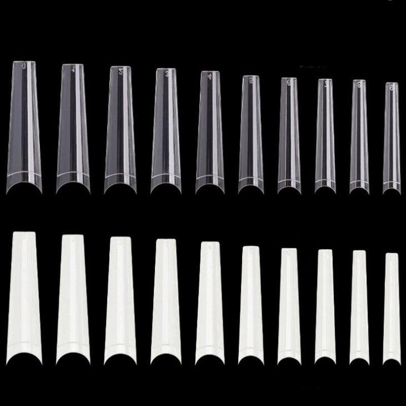 600pcs Acrylic Nail Art Tips Long False Nail DIY Manicure Tool