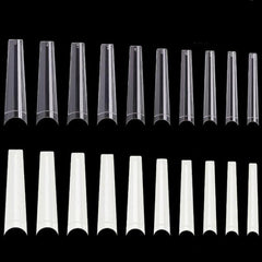 600pcs Acrylic Nail Art Tips Long False Nail DIY Manicure Tool