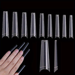 600pcs Acrylic Nail Art Tips Long False Nail DIY Manicure Tool