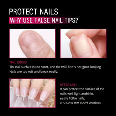 121Pcs Square Shaped Acrylic Nail Tips Set