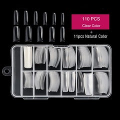 121Pcs Square Shaped Acrylic Nail Tips Set