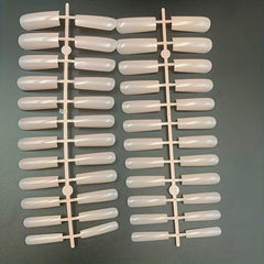 120pcs Nude Pink Long Coffin Gel Nail Tips